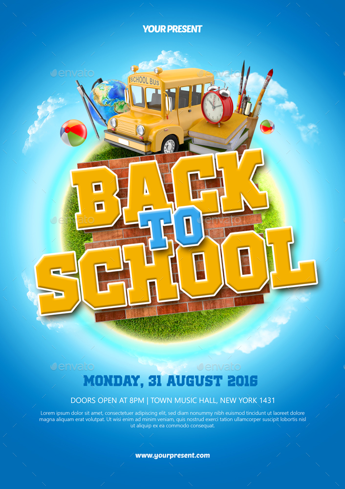 95 Impressive Back To School Flyer Template Ideas